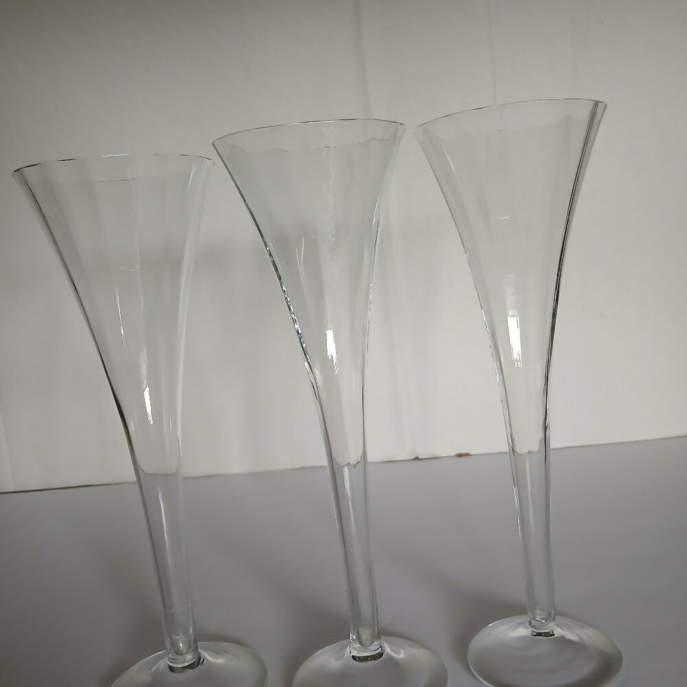 Champagne Flutes Hollow Stem Vintage